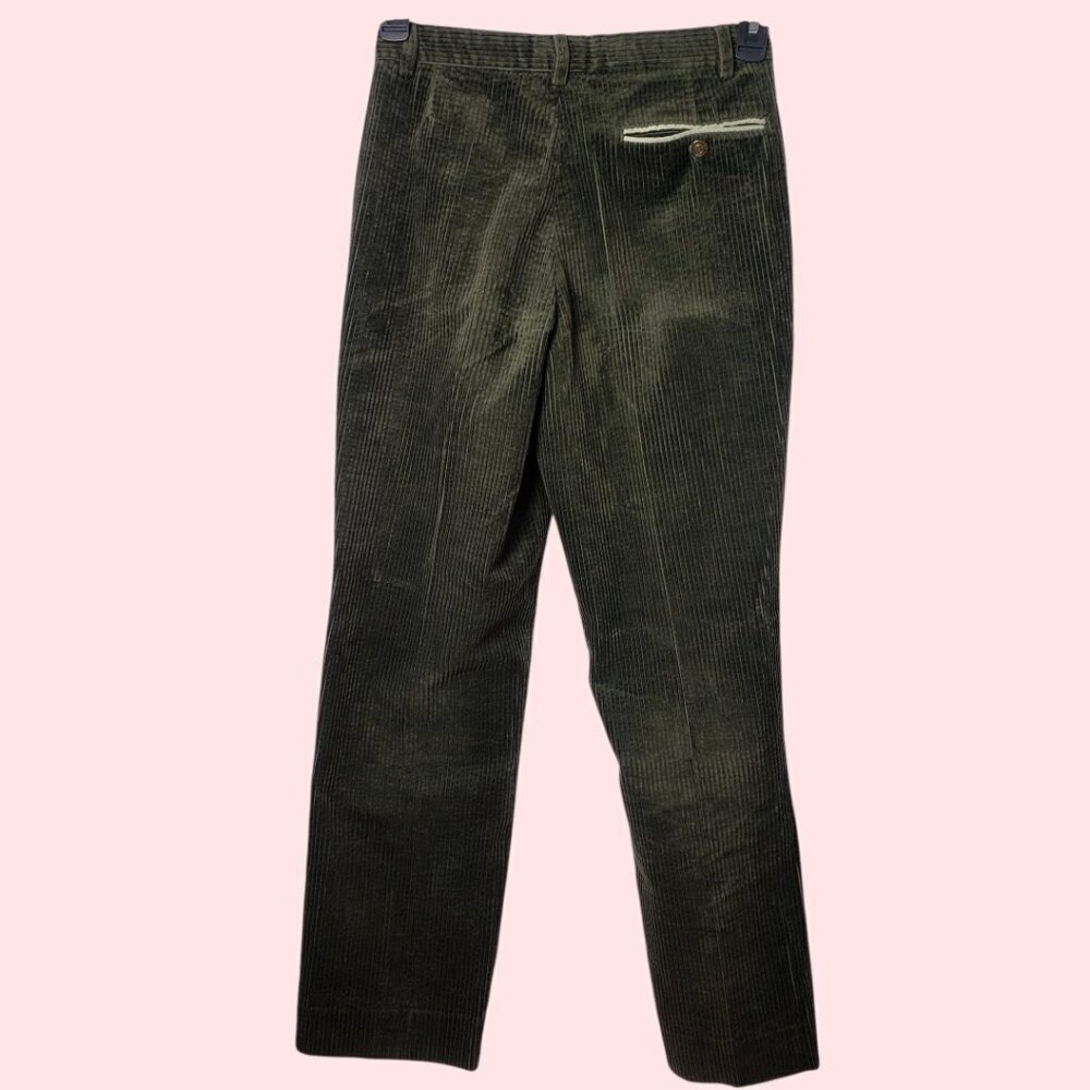 Vitto Niero Vintage Green Olive Corduroy Pants Size 29 - Picture 3 of 16